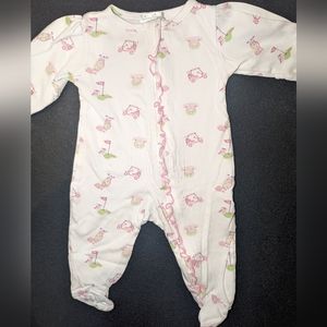 Kissy Kissy Pink Golf Zip Footie Onsie